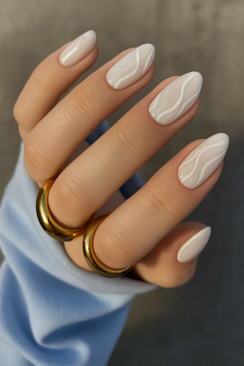 Cloud dancer nails-ιδέες-
