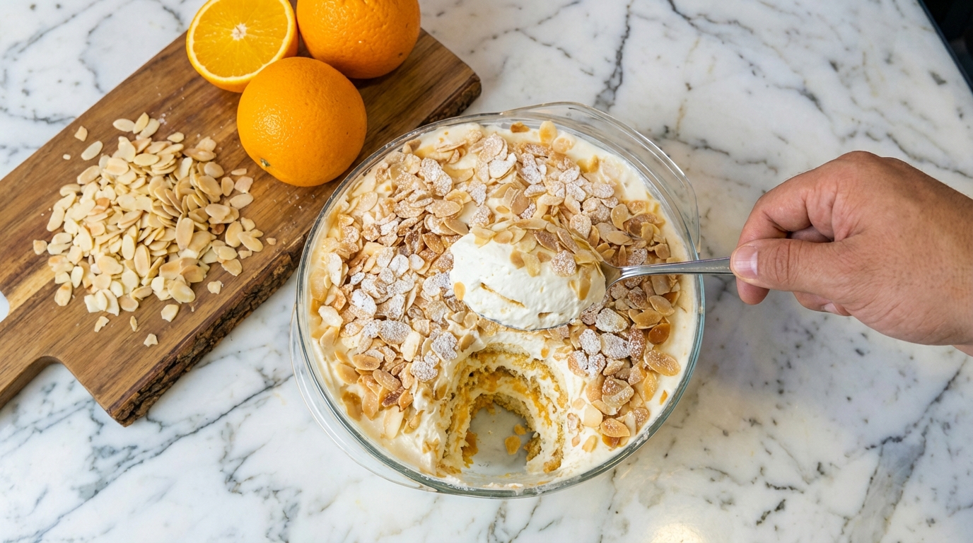 Εύκολο Γλυκό Ψυγείου πορτοκάλι χωρίς Ψήσιμο έτοιμο σε 10 λεπτά