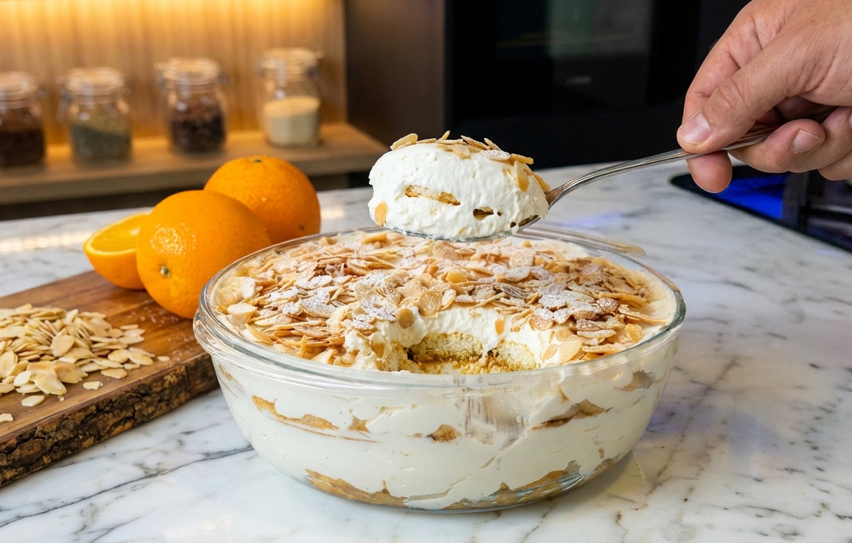 Εύκολο Γλυκό Ψυγείου πορτοκάλι χωρίς Ψήσιμο έτοιμο σε 10 λεπτά