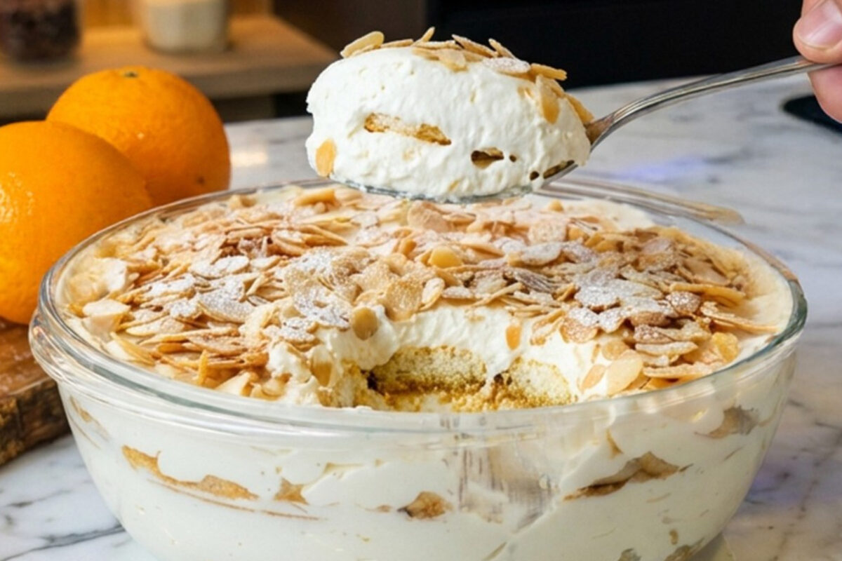 Εύκολο Γλυκό Ψυγείου πορτοκάλι χωρίς Ψήσιμο έτοιμο σε 10 λεπτά