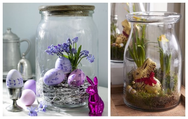Βάζα με μικρά φυτά πασχαλινά