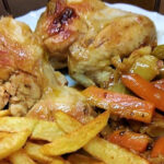 Κοτόπουλο τσιγαριαστό με πράσα