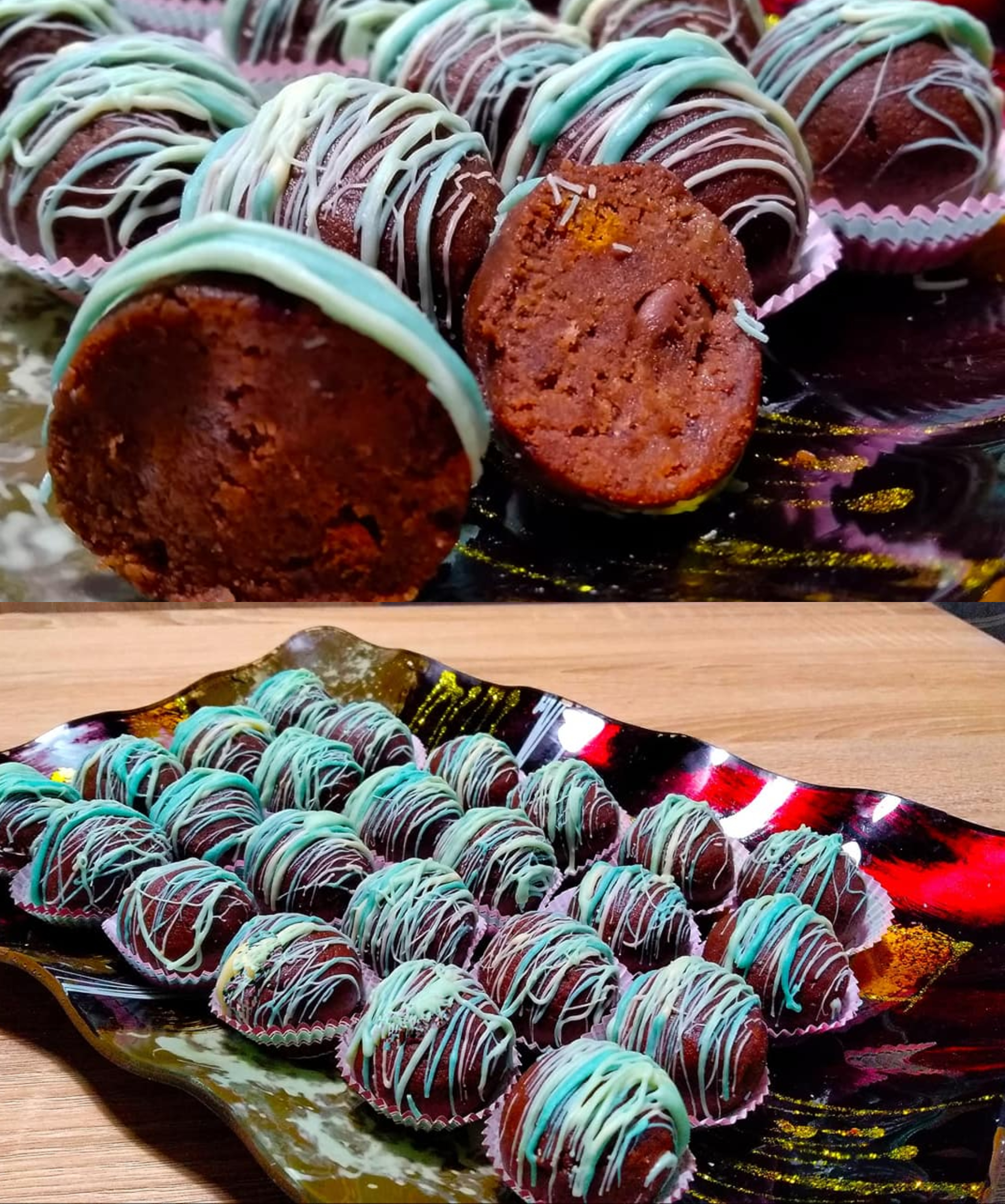 Τρουφάκια με το κέικ που μας περίσσεψε για κέρασμα