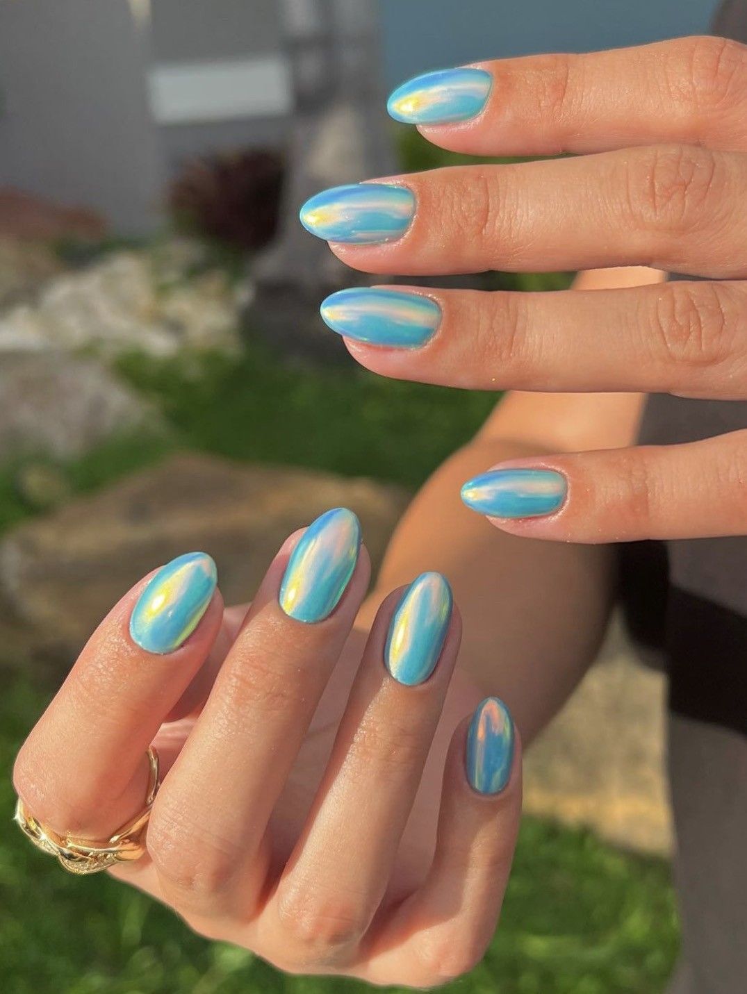 Jelly nails-γαλάζια-