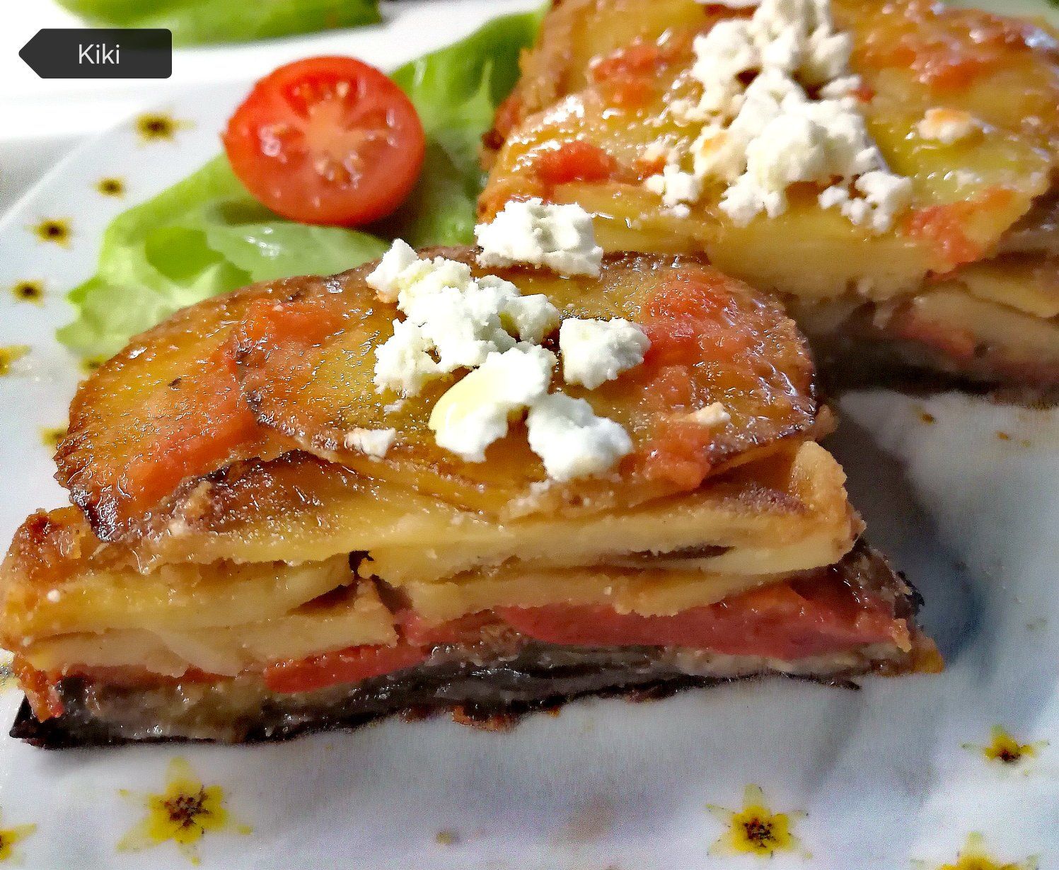 Αλμυρός κορμός με μελιτζάνες και πατάτες για τη νηστεία