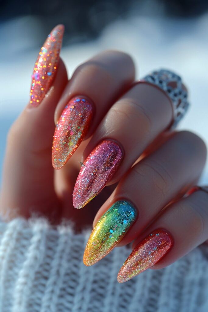Ιδέες για σικ μανικιούρ με γκλίτερ σε όλες τις ανοιξιάτικες αποχρώσεις για το Πάσχα 2026