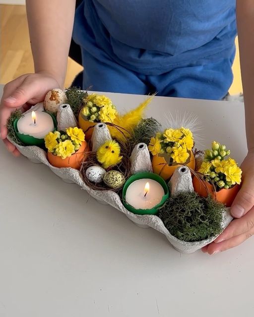 Πασχαλινές κατασκευές με λουλούδια κι άλλα φυσικά υλικά για να διακοσμήσεις το σπίτι και να κρατήσεις το παιδί απασχολημένο στις διακοπές