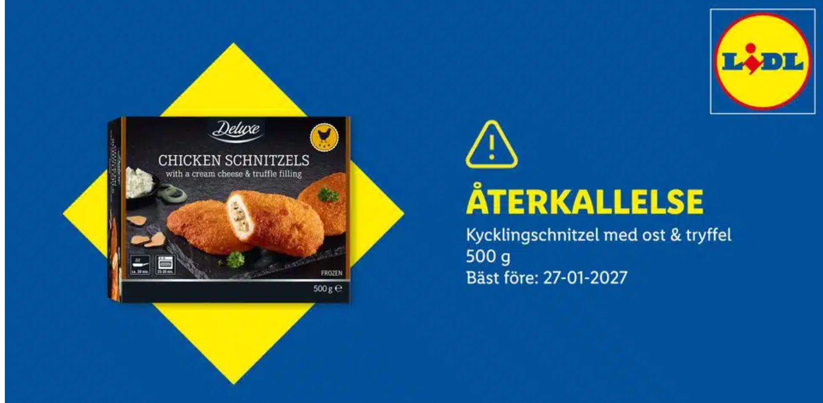 Συναγερμός από τη LIDL: Ανακαλείται σνίτσελ κοτόπουλο με σαλμονέλα (Φωτογραφία)