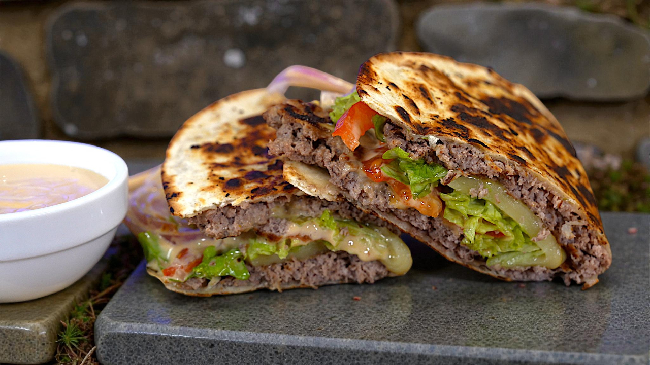 Συνταγή για Taco Burger έτοιμο σε 5 λεπτά