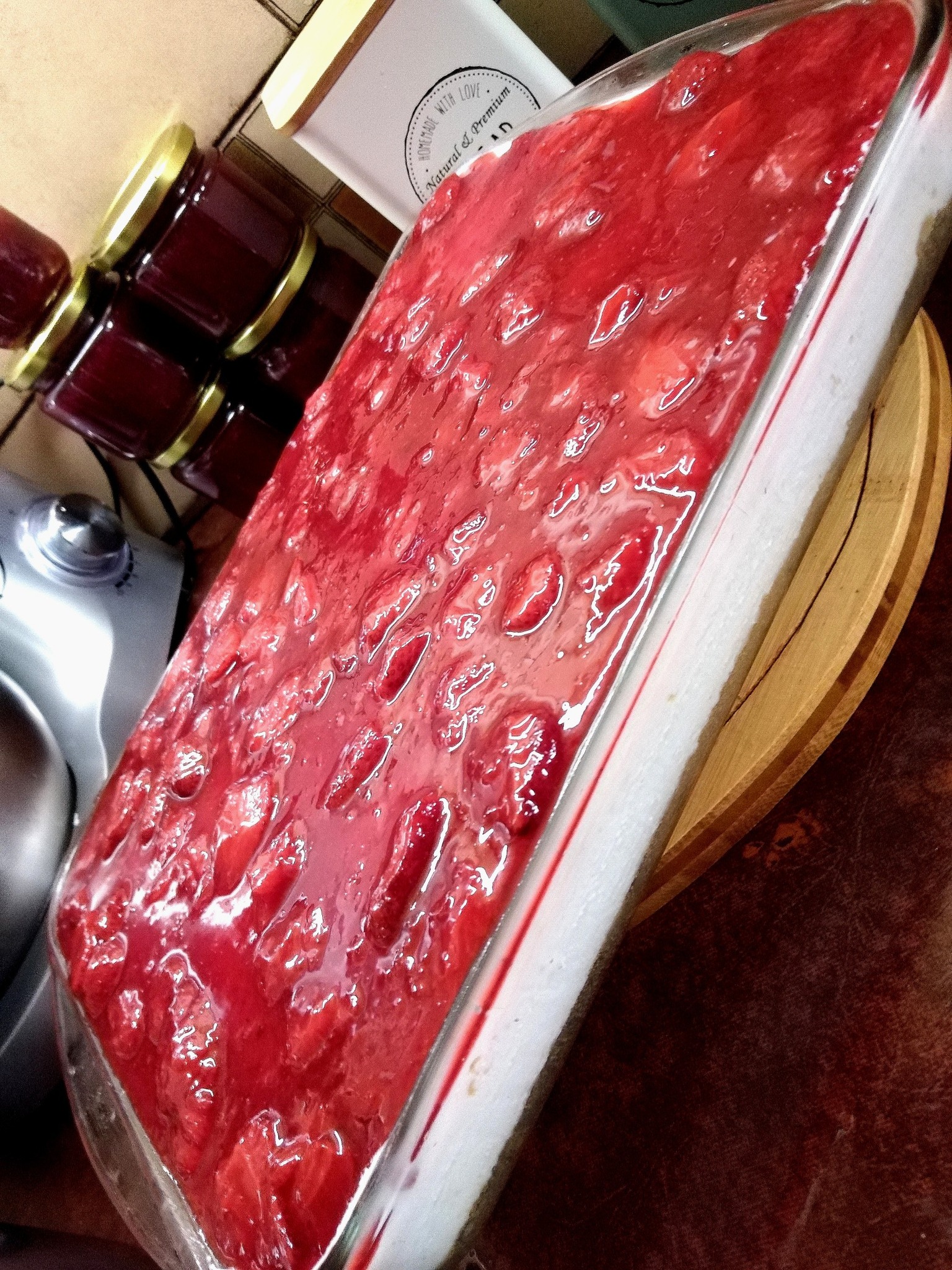 Cheesecake φράουλα με αέρινη κρέμα