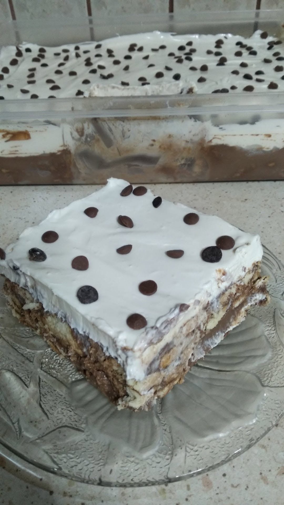 Δίχρωμο μπισκοτόγλυκο χωρίς ψήσιμο