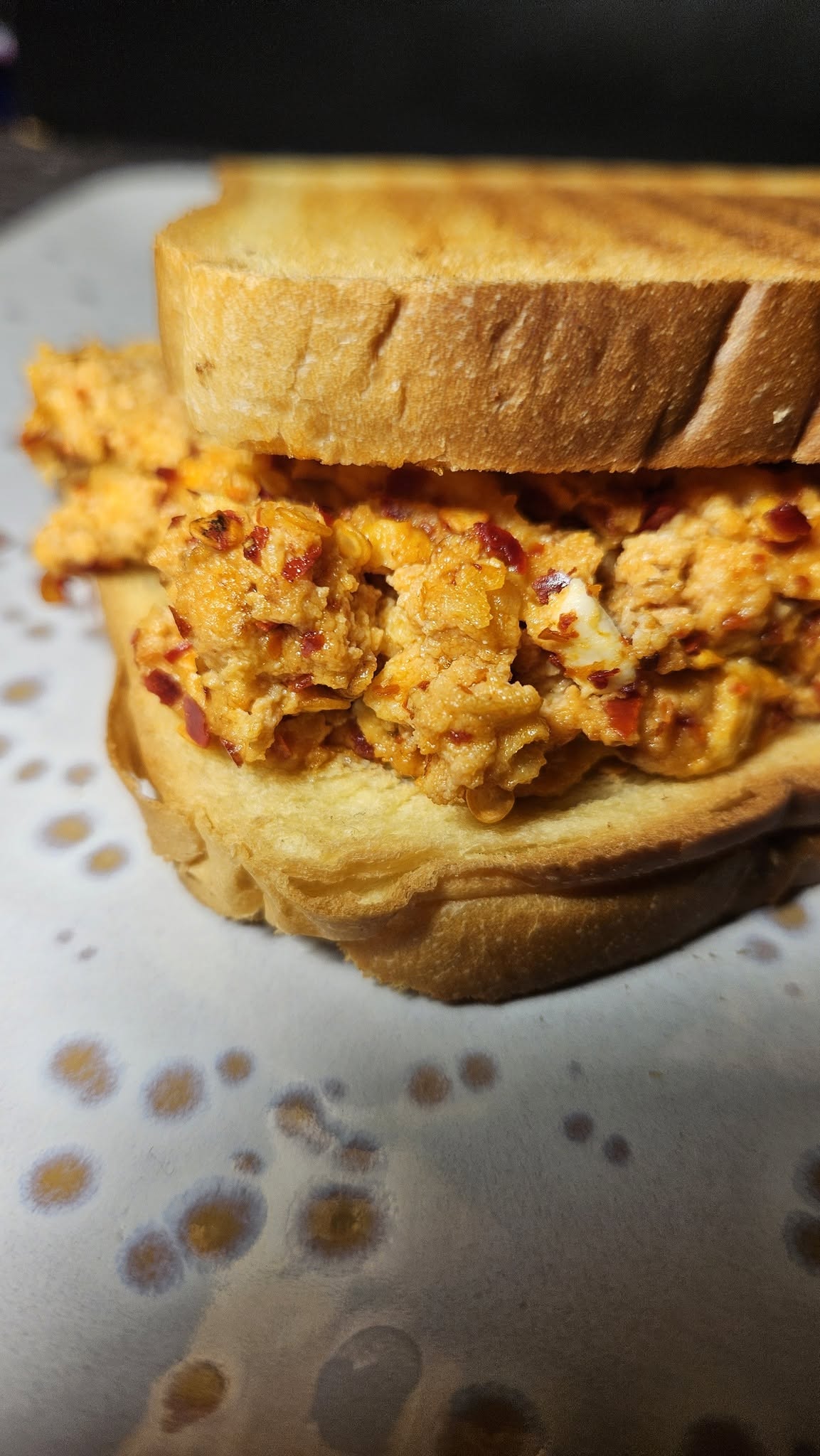 Scrambled cottage eggs