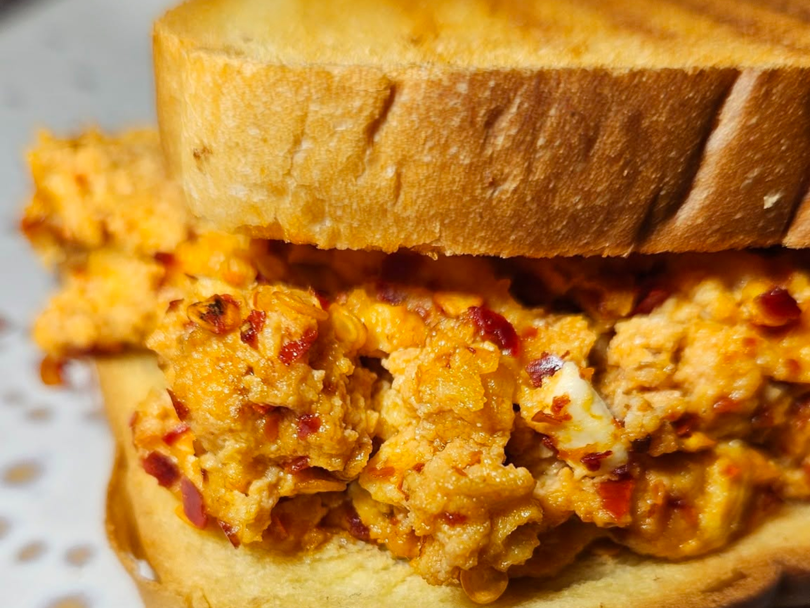 Scrambled cottage eggs