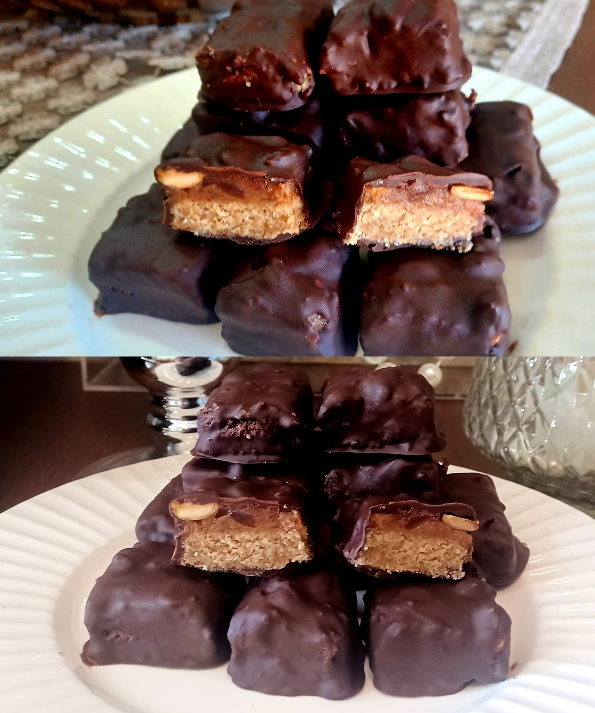 Υγιεινές μπάρες Snickers χωρίς ζάχαρη και χωρίς ψήσιμο