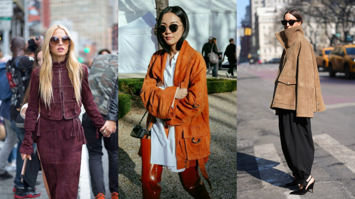 Suede jackets: 15 ιδέες για να συνδυάσεις την απόλυτη τάση του Φετινού Χειμώνα